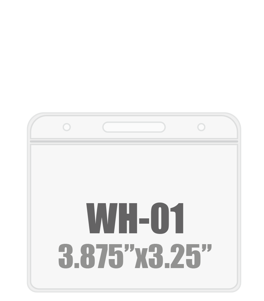 3.87W x 3.25H (WH-01) Badge Holder