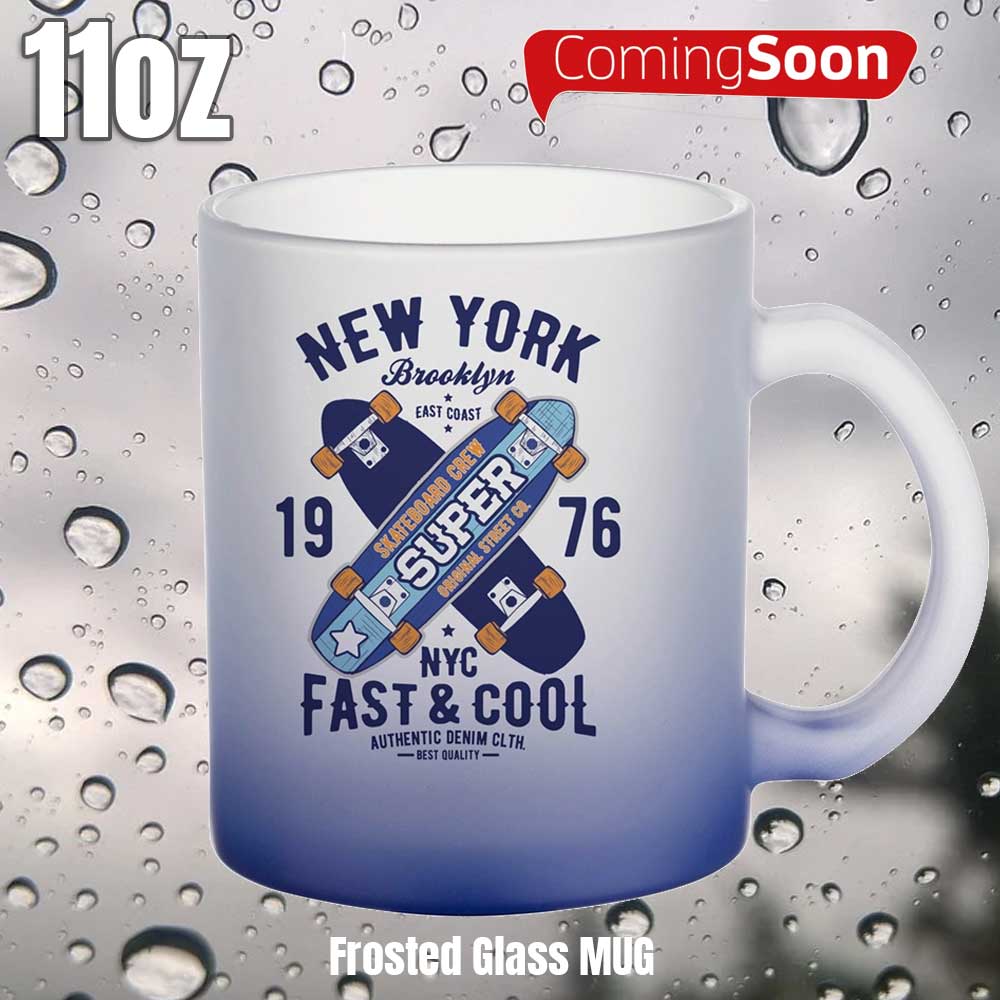 11oz Custom Frosted Glass Mug